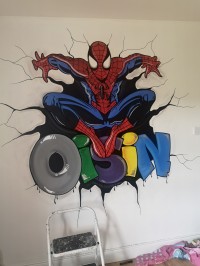 Spiderman wall. Art